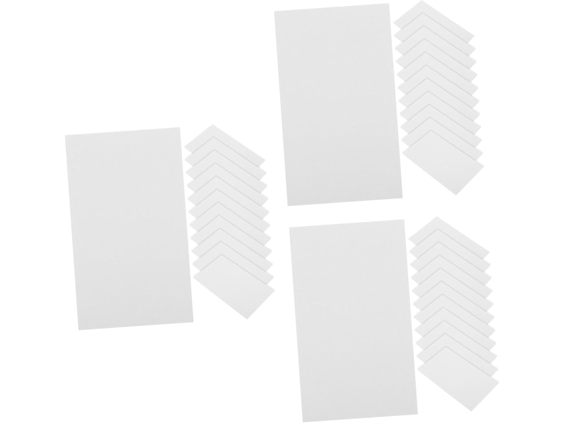 Conjunto de 3 Cartões em Branco para Correspondência, Cartões de Papel para Fazer Cartões de Armazenamento DIY em Branco Brilhante