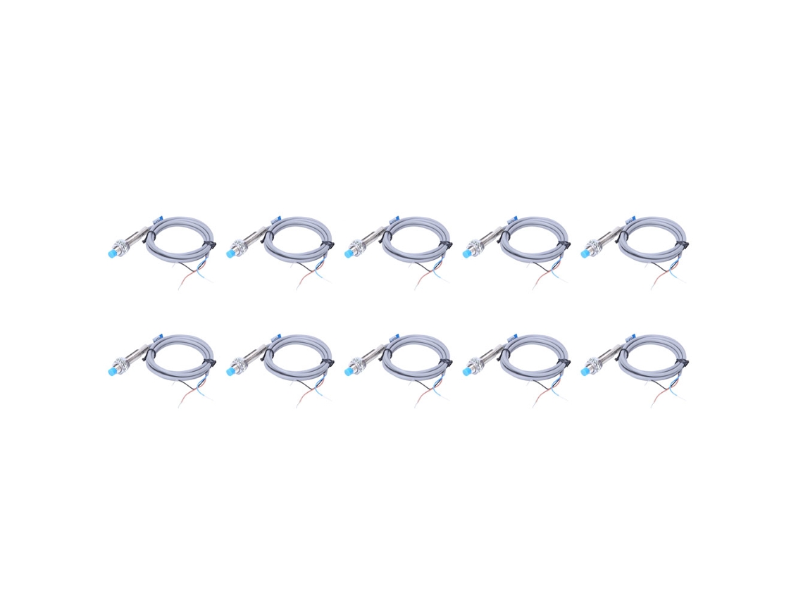 10 Peças de Interruptor Proximidade Indutiva Lj8a3 2 Z M8 DC 3 Cabo PNP S/MARCA