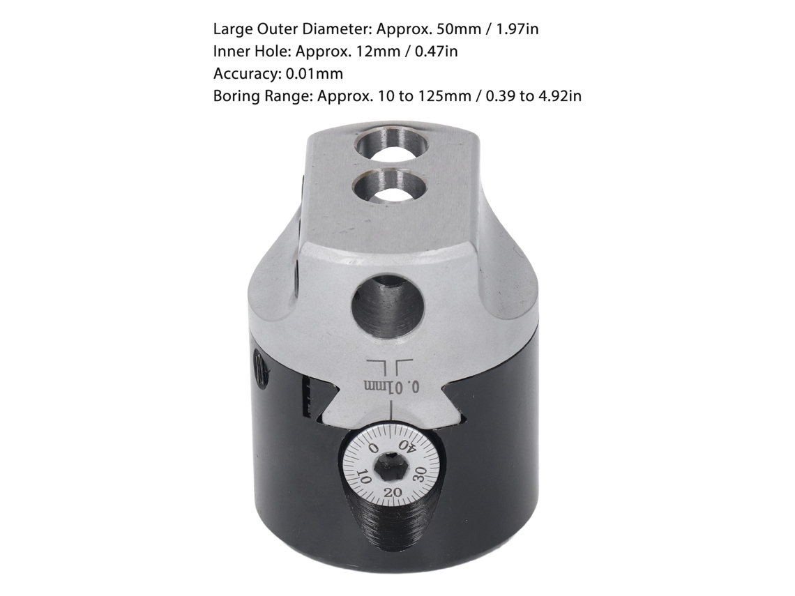 Laxiscreed Cabeça De Furação Ajustável De 12mm Com Precisão De 0,01mm Em Aço 40cr