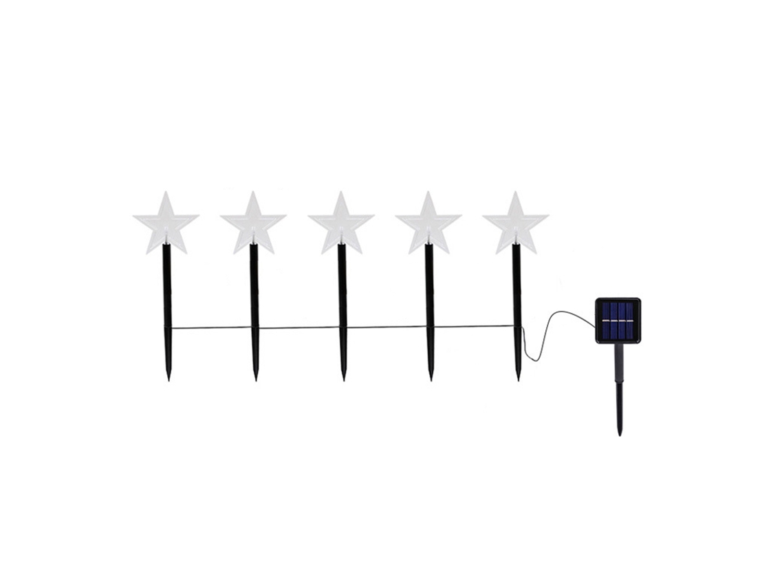 Luzes de Natal Solar em Cascata Estrela para Jardim Villa Gramado Exterior Ip55