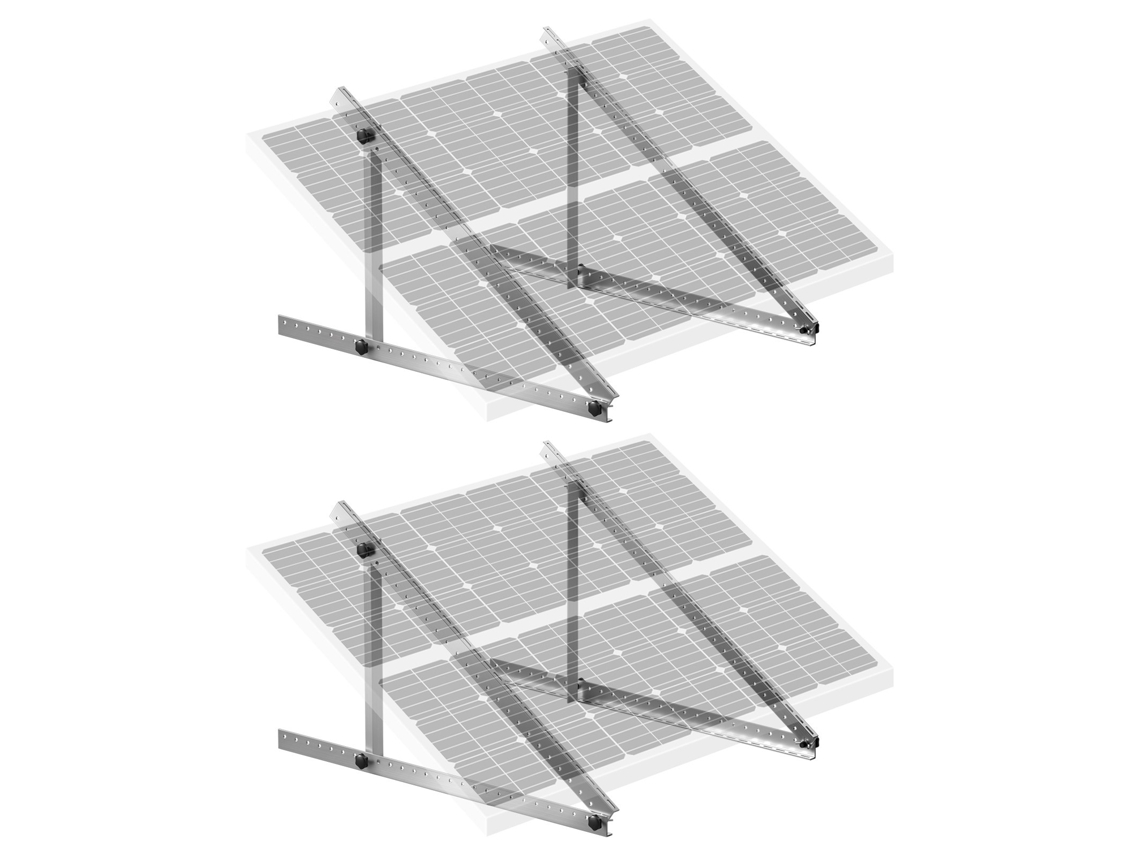 Suporte de Montagem de Painel Solar de Inclinação Ajustável VEVOR 0-90 114Cm 2 Pcs