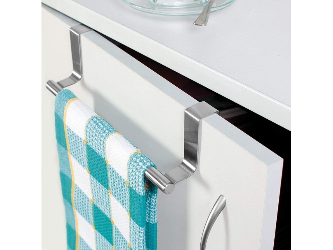 Nova Line rack para Toalhas Horizon, Aço Inox, Sem Furação, para Portas de Armários, 23cm