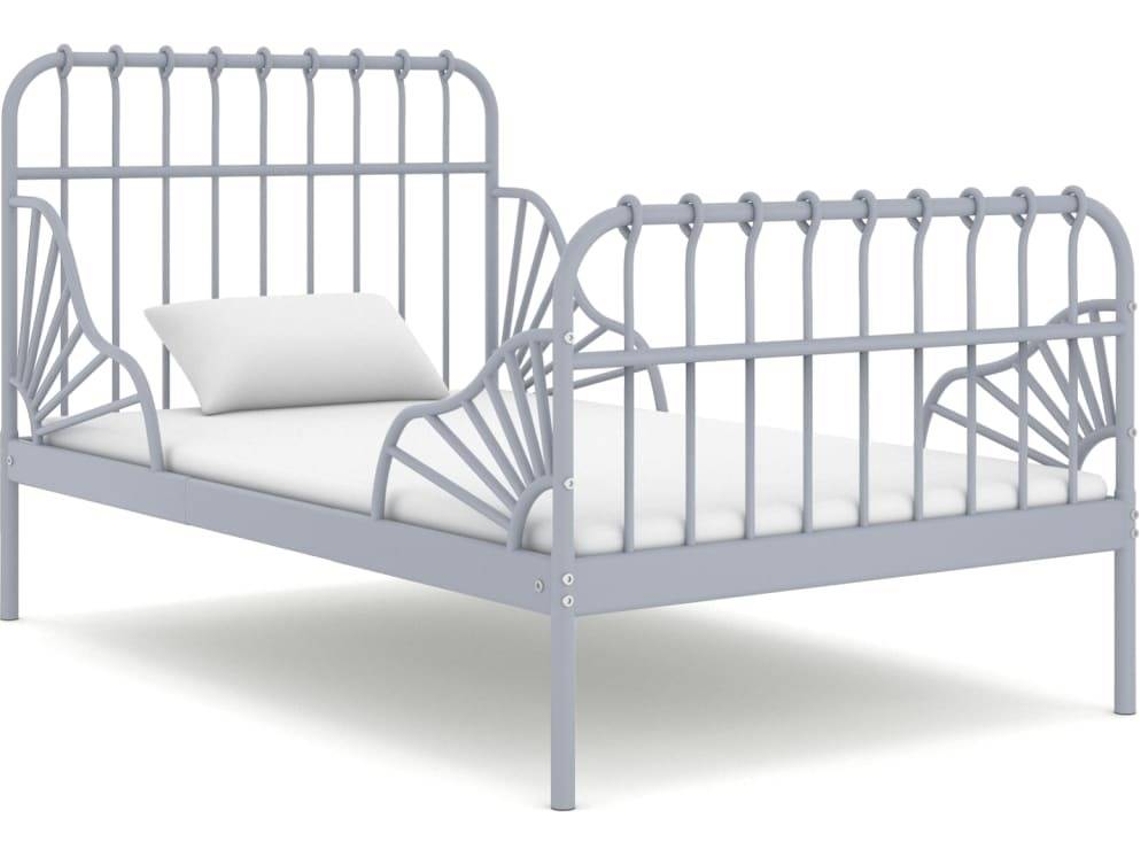 Extendable Bed Frame, Extendable Bed Frames Vidaxl Cinzeto Metal (n/a)