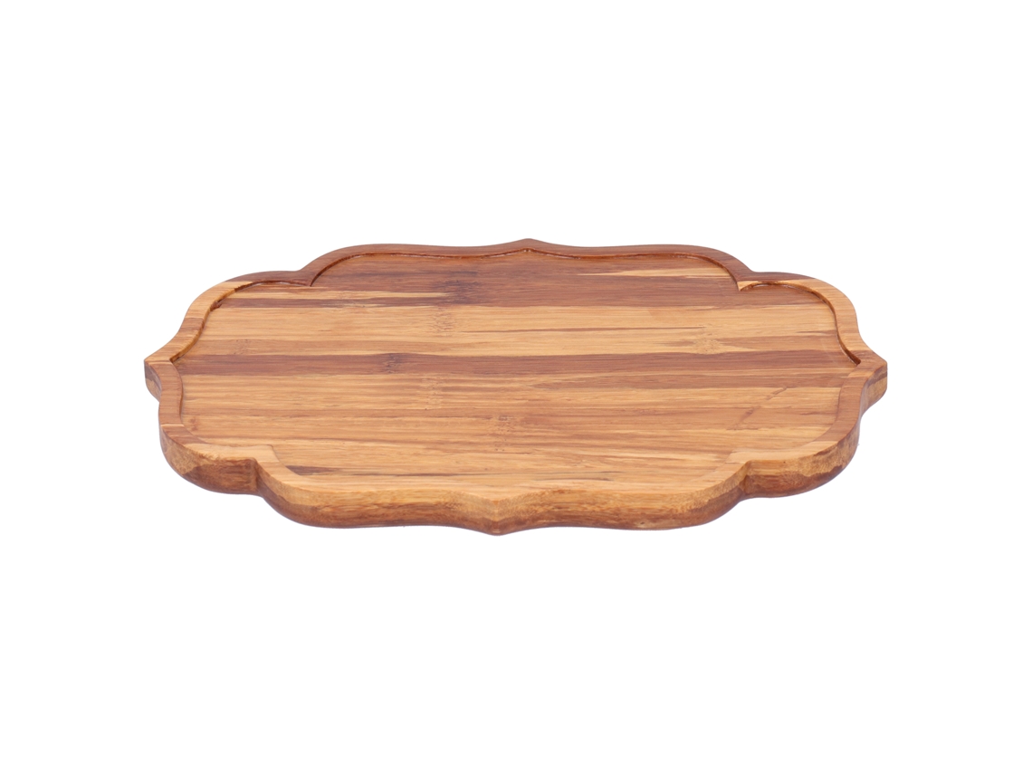 Ronjoe-tabuleiro De Chá De Bambu Estilo Japonês Com Almofadas Protetoras 19.8x13.7x1.8cm