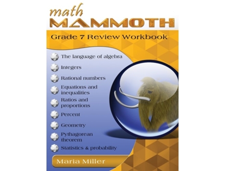 Livro Math Mammoth Grade 7 Review Workbook de Maria Miller (Inglês)