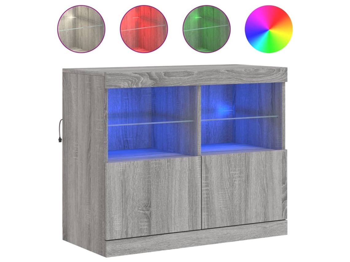 Sideboard, Sideboards Vidaxl Cinzeto Madeira Processada (n/a)