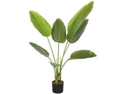 Bananeira Artificial Para Verde Interior Decorativa De 109 Cm Com Vaso E Folhas