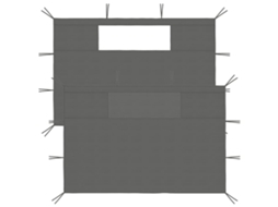 Gazebo Sidewall, Gazebo Sidewalls Vidaxl Antracite Tecido (4.1 X 2.1 M)