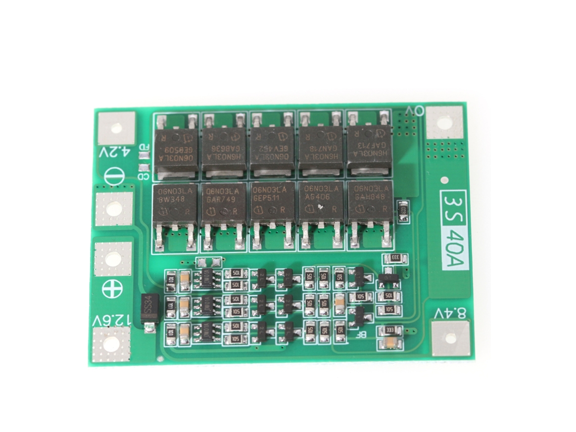 Placa De Proteção Bms Para Baterias De Lítio 3s 40a Versão Aprimorada Para Motores De Furadeira