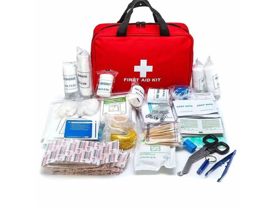 Kit Primeiros Socorros 173 Peças para Emergências,aventuras Ao Ar Livre e Viagem Vermelho HEXINYIGJLY