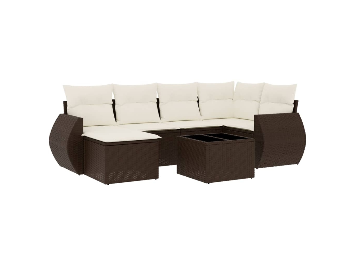 Garden Sofa Set, Garden Sofa Sets Vidaxl Marrom Rattan / Vime (n/a)