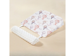 Almofada Cunha Infantil Antiderrapante 45x45cm Veludo Tufado Balão Panoona