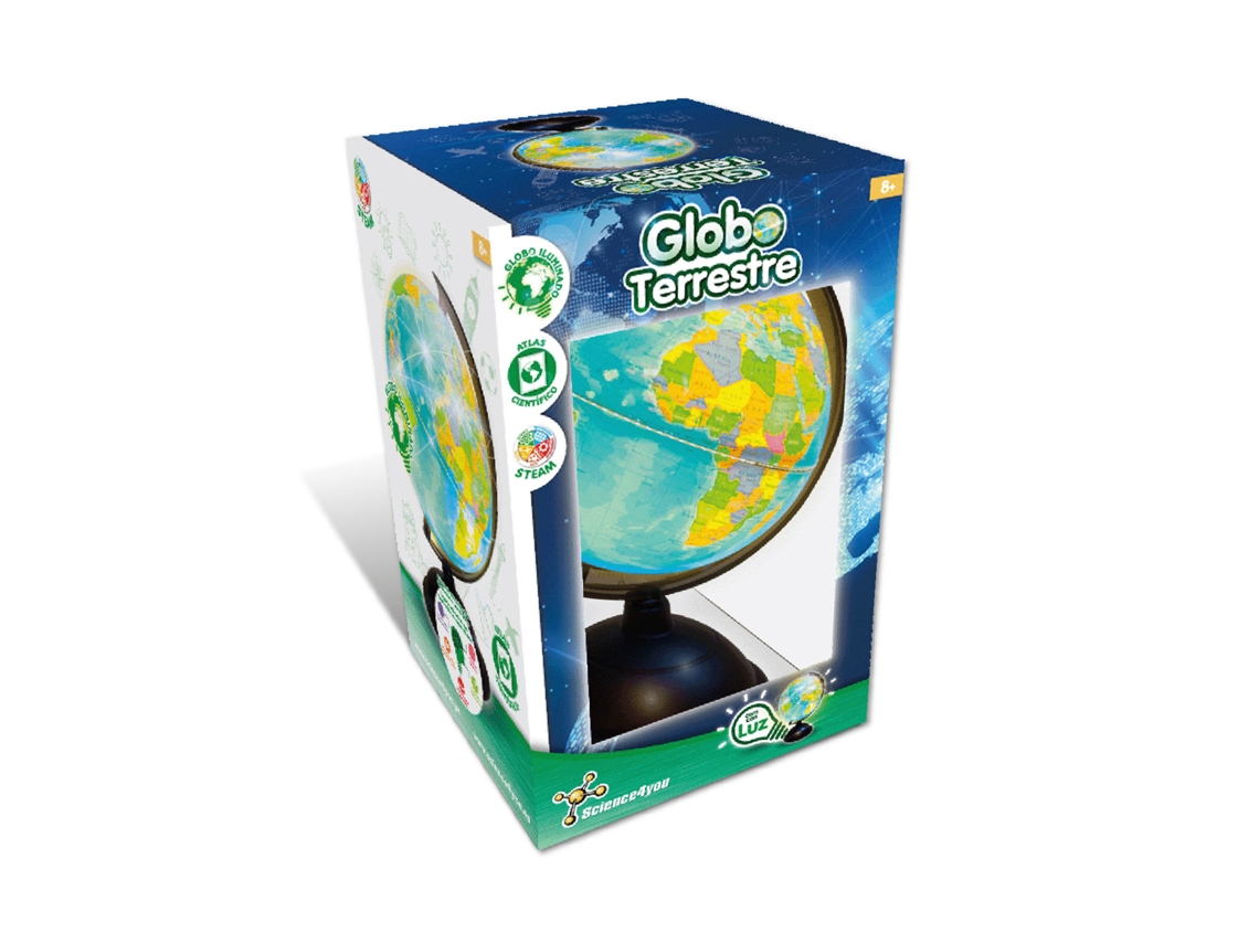 Jogo Educativo SCIENCE4YOU Globo Terrestre com Luz (Idade Mínima