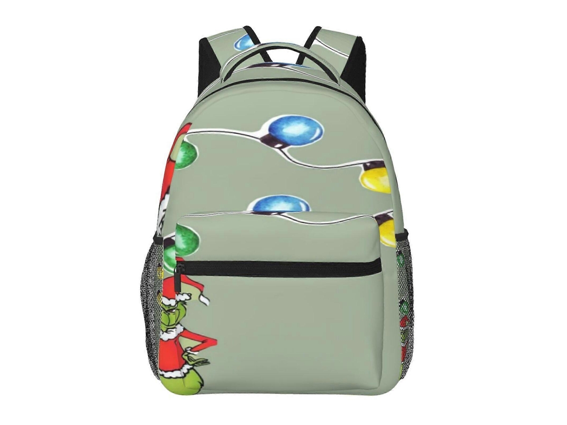 Mochila De Estudante Grinch, Leve E Durável, À Prova Dágua E Possui Alça De Ombro Ajustável. N170 Olysi Shop
