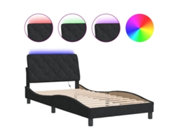 Bed Frame, Bed Frames Vidaxl Preto Veludo (100 X 200 Cm)