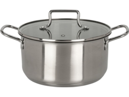 Panela De Brinquedo Em Aço Inoxidável Com Tampa De Vidro 20 Cm Cozinha De Brinquedo Koopman