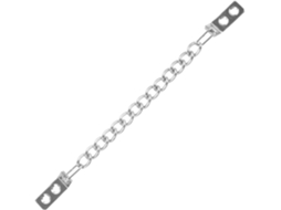 Corrente De Segurança Antifurto Em Metal Prateado Trava Porta
