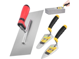 Conjunto De 3 Colheres De Pedreiro Para Concreto Com Cabos De Revestimento Macio | Ferramentas Plana Gokoco