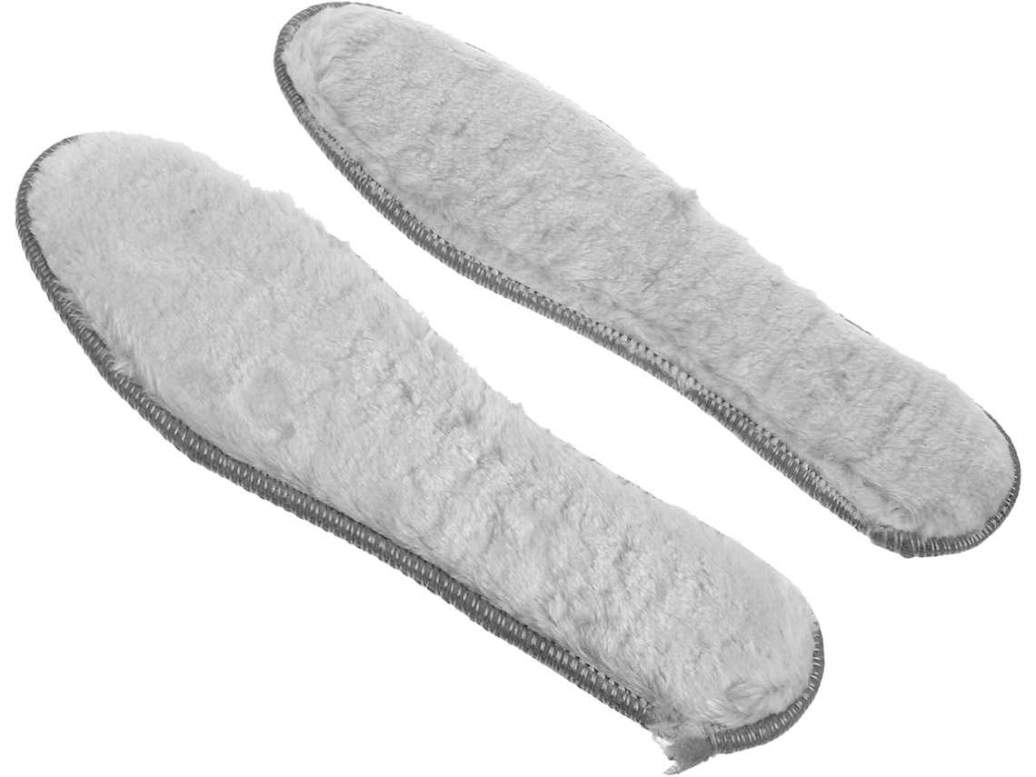 Palmilhas Térmicas Macias Para Sapatos, 4 Pares, Cinza, Tamanho 42