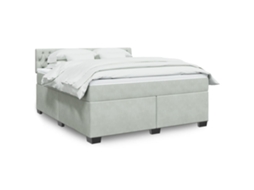Vidaxl Cama com Molas/colchão 180x200 Cm Veludo Cinzento claro