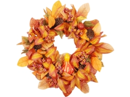 Guirlandas de Outono para Porta Entrada Guirlanda Decorativa Bordo e Frutos Silvestres 50cm Decora o Portas Janelas Dia VAYOTOY