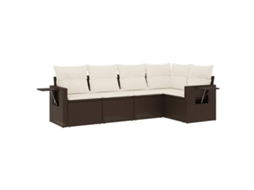 Garden Sofa Set, Garden Sofa Sets Vidaxl Marrom Rattan / Vime (n/a)