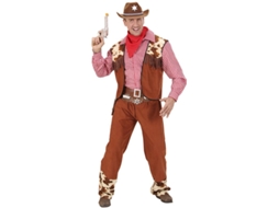 Fato de cowboy xadrez para homem