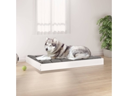 Vidaxl Cama 101,5x74x9 Cm Madeira De Pinho Maciça Branco