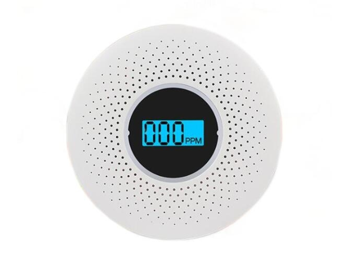 Lurelia Detector De Fumo E Co 2 Em 1, Com Visor Lcd, Alarme Sonoro