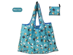 Bolsa Grande de Tecido Oxford Grosso, Ombro Grande, Ecológica, Reutilizável, Portátil, Feminina Dob Rável, Compras. GOKOCO