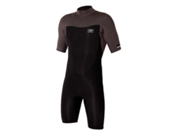 Terno de Neoprene Manga Curta com Zíper Nas Costas One Free Flex 2/2 Mm Preto Locean & Earth