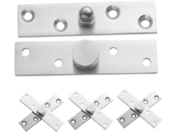 Conjunto De 4 Dobradiças Invisíveis Aço Inoxidável Com Pivô Giratório