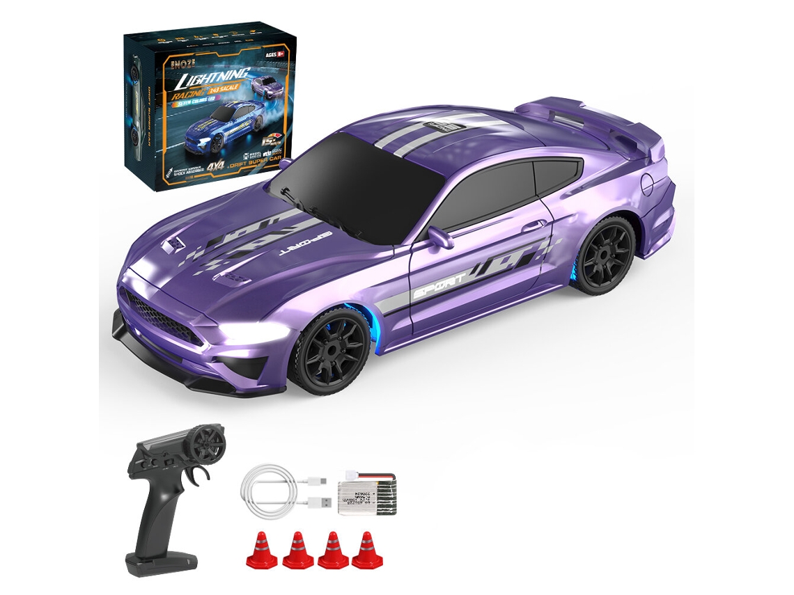 Verde Escurocom Giroscópioenoze 8500 8501 1/43 2.4g 4wd Rtr Mini Carro de Drift Rc em Escala Real com Luzes Led Modelo de Veículo para Mesa MDUG
