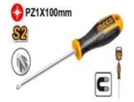 Chave De Fenda Pz1 D5.0mm Lr10 Ingco