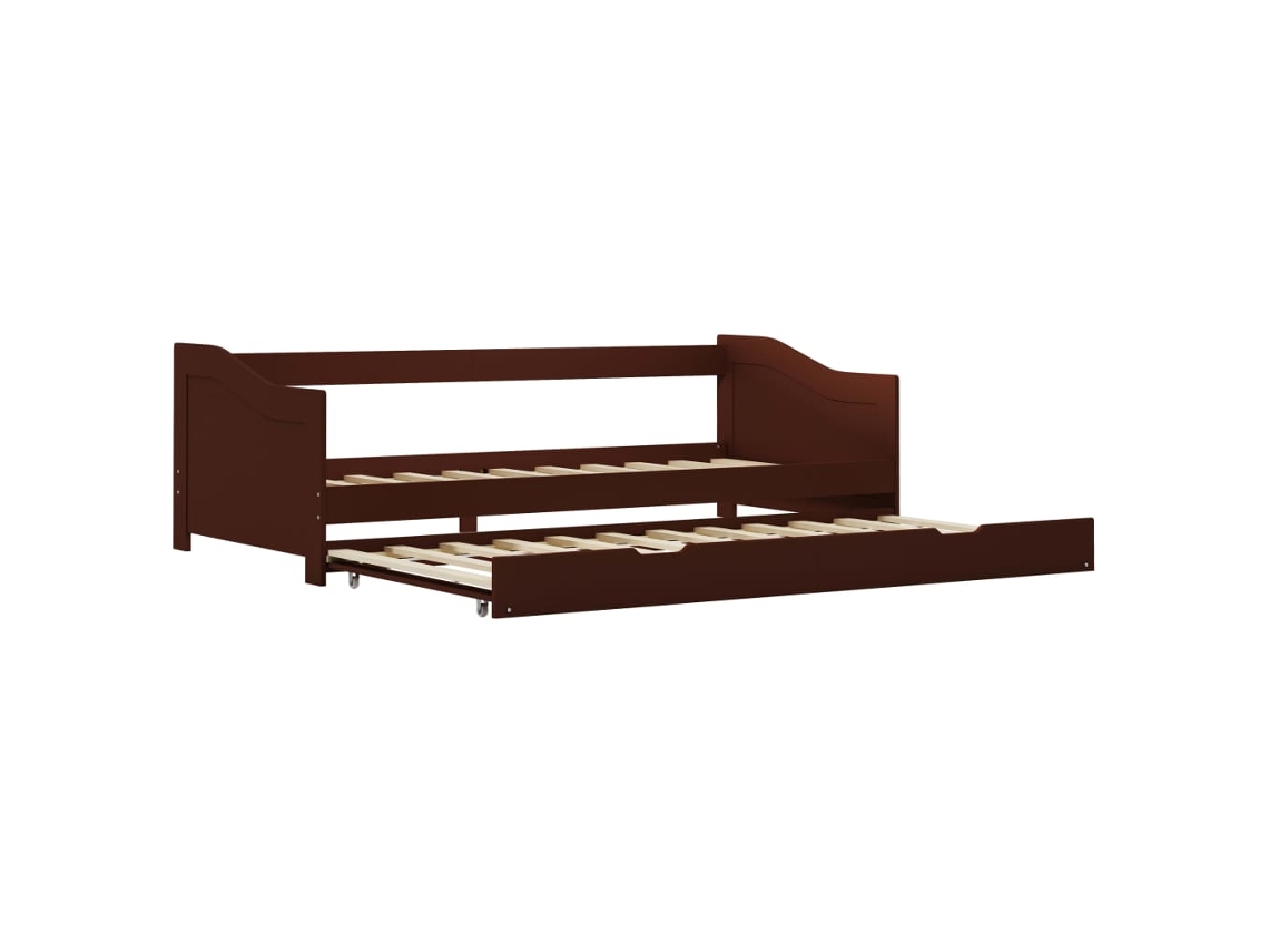 Estrutura de Sofá Cama de Puxar 90x200 Cm Madeira de Pinho Castanho MAISON EXCLUSIVE