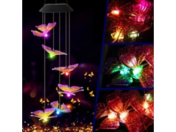 Luminária solar decorativa em formato de borboleta, iluminação Led, instalação fácil AQUAFORGE