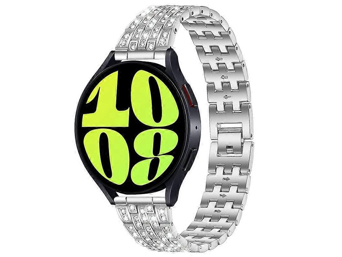 Xdfind Pulseira De Relógio Metálica Com Cinco Contas E Diamantes Completos