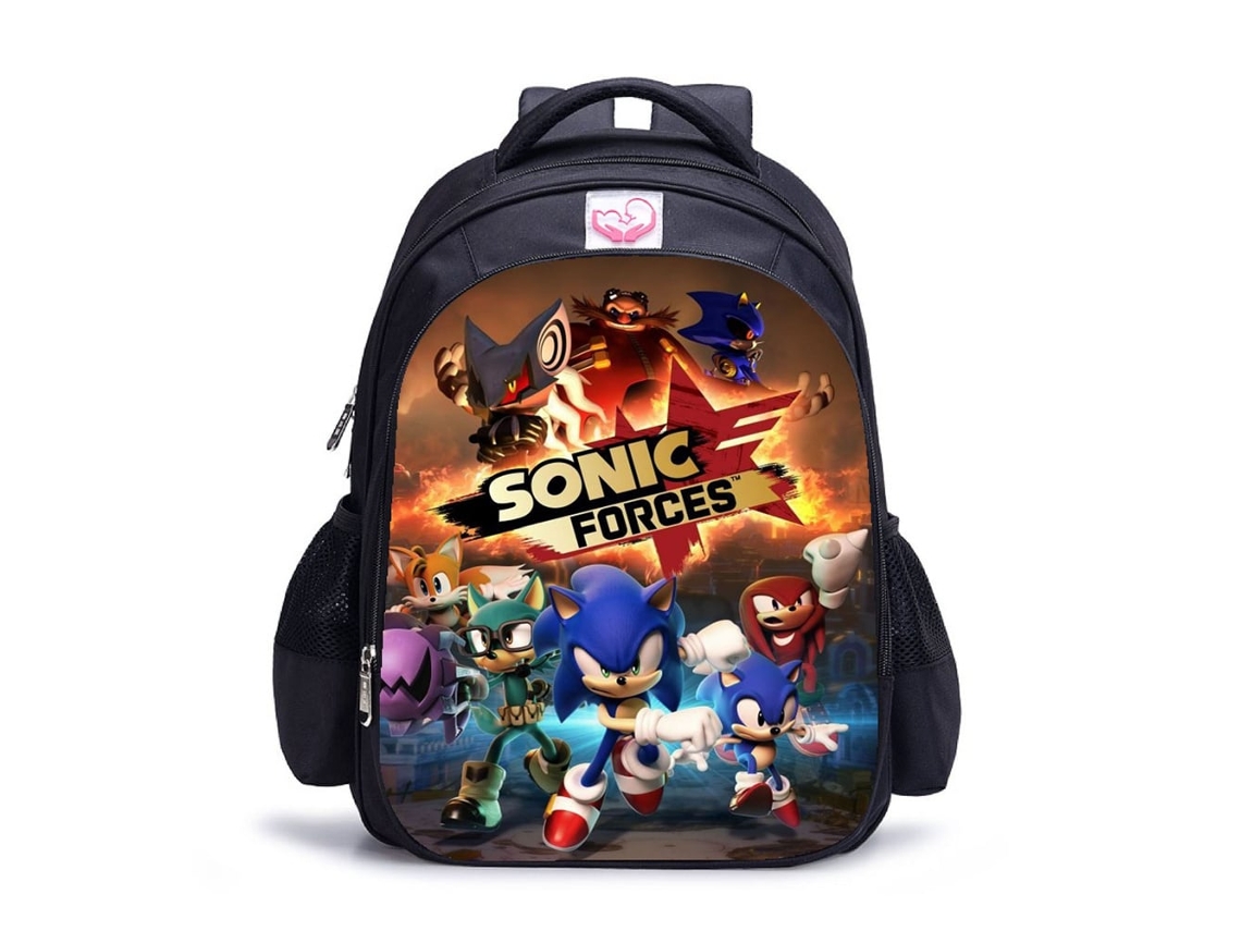 Mochila Sonic para Crianças, Mochila Escolar Compatível com Marcas Britânicas B M BRILVIBERA