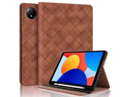 Capa de couro inteligente com relevo de diamante Webake para tablet