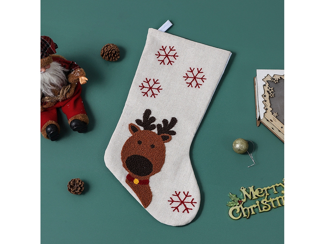 1 Saco De Presente De Natal Com Estampa De Alce