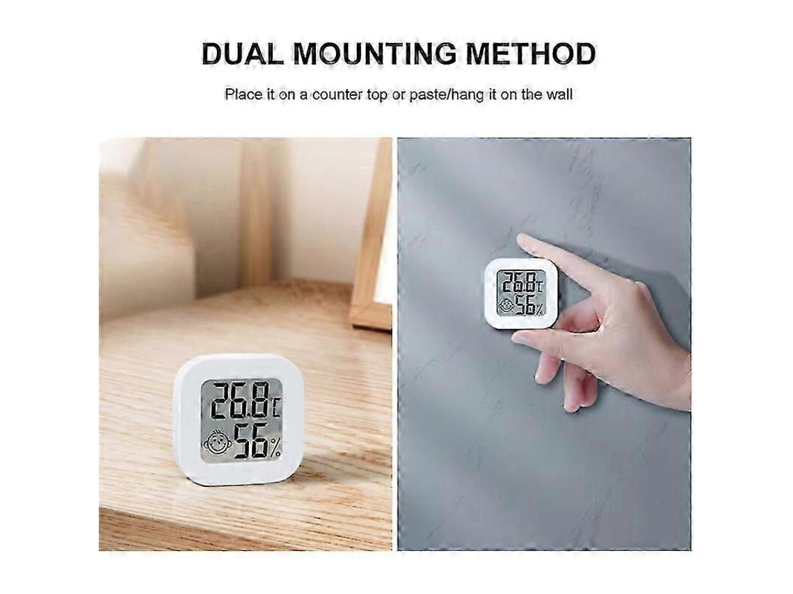 Termômetro E Higrômetro Mini Kkmoon Para Ambientes Internos Com Visor Lcd Digital