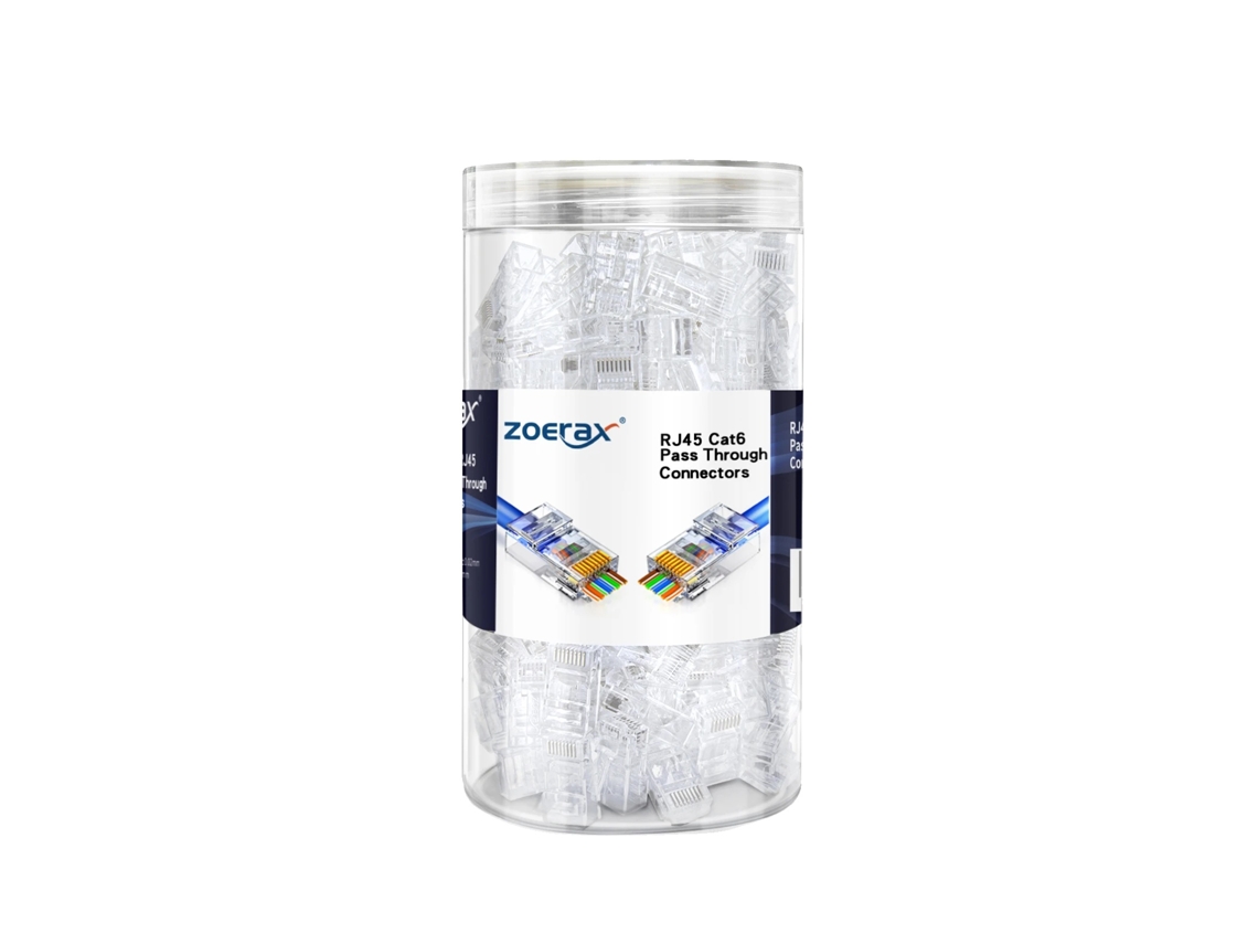 Conector Rj45, Design Pass-through, Compatível Com Ethernet Gigabit, Sem Blindagem