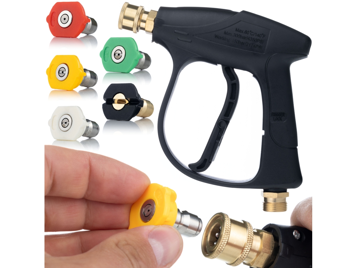 Pistola De Hidrolimpiadora 4350psi 22mm – Set 5 Boquillas | Ergonomico | Alta Durabilidad