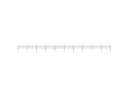 Vidaxl Cerca De Jardim Com Arco Superior Em Aço 1673x60 Cm Preta