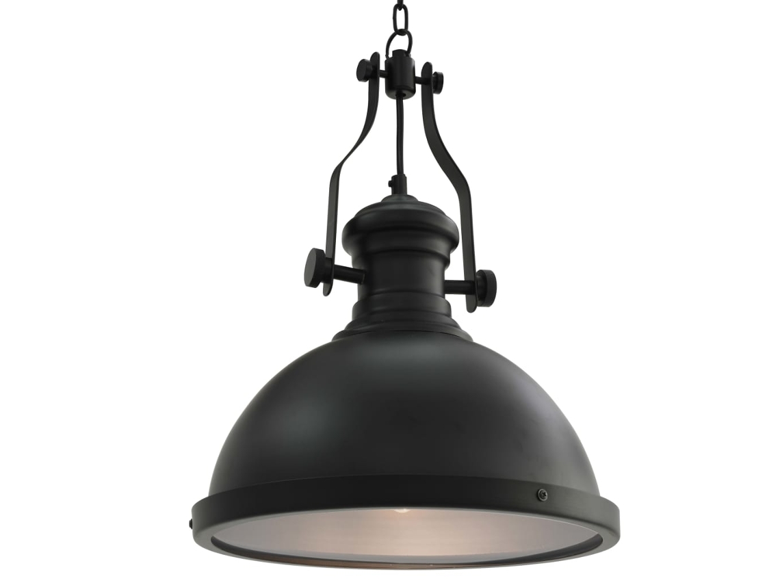 Vidaxl Candeeiro De Teto Redondo E27 Preto