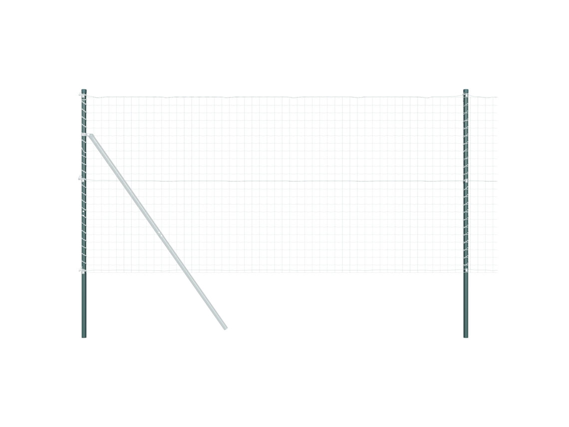 Conjunto 2 Poste De Cerca Vidaxl Verde Aço (180 Cm)