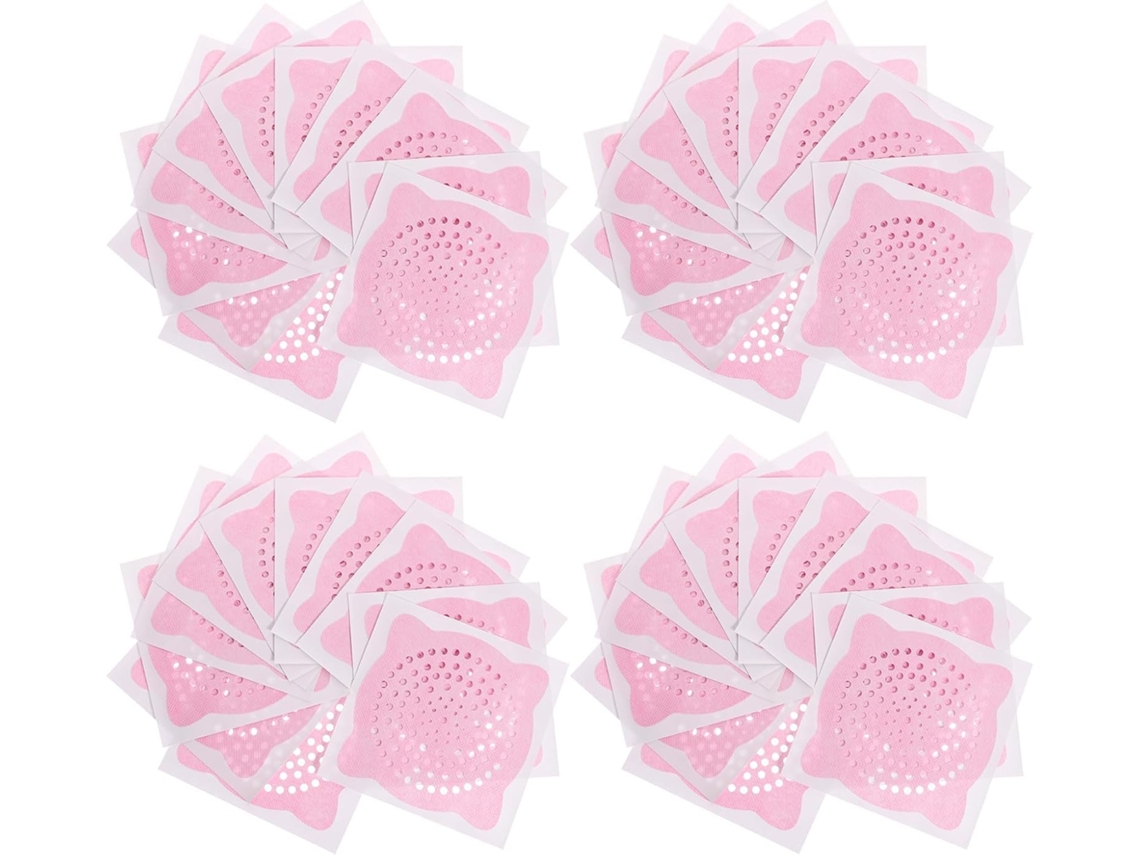 Adesivos Descartáveis para Ralo de Chão, 100 Unidades, Filtro Anti Cabelo Chuveiro, Pia e Banheiro CHABERLU