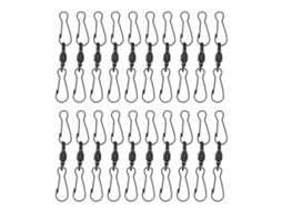 20 Clips de Viento Inoxidable 360° Rotación para Espinners, Comederos, Luces Solares, Banderas