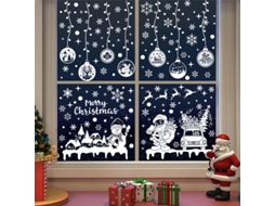 Adesivos De Natal Para Janelas E Vidros 9 Folhas Brancas Grandes Decoração De Janelas De Vinil Aquaforge