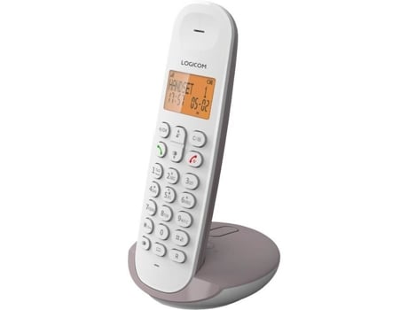 Telefone Fixo Sem Fio Logicom Dect Iloa 155t Solo Taupe Com Atendedor